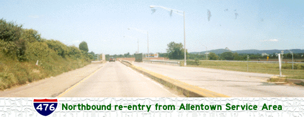 I-476 NB Allentown service area Re-entry