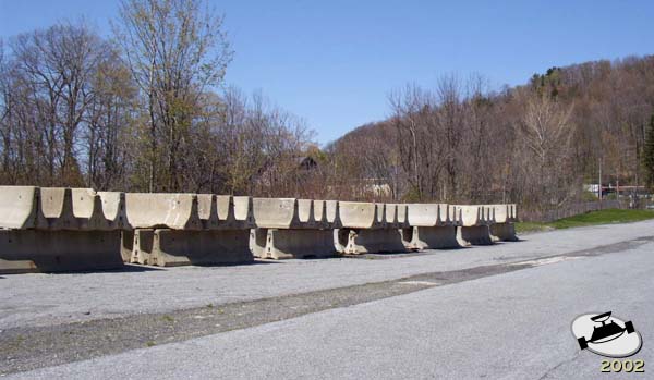 Jersy Barriers Stored on the Closed Ramp