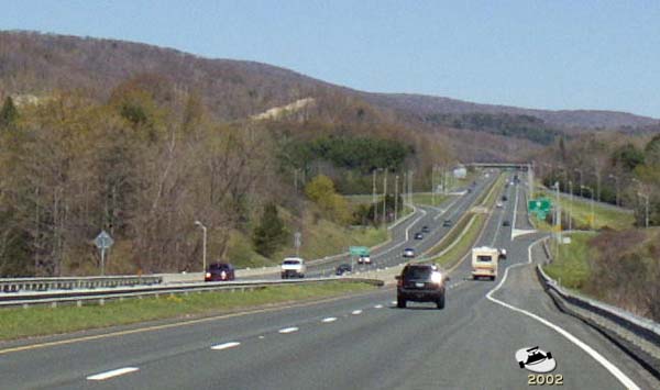 MassPike Looking Toward Exit 2 Eastbound